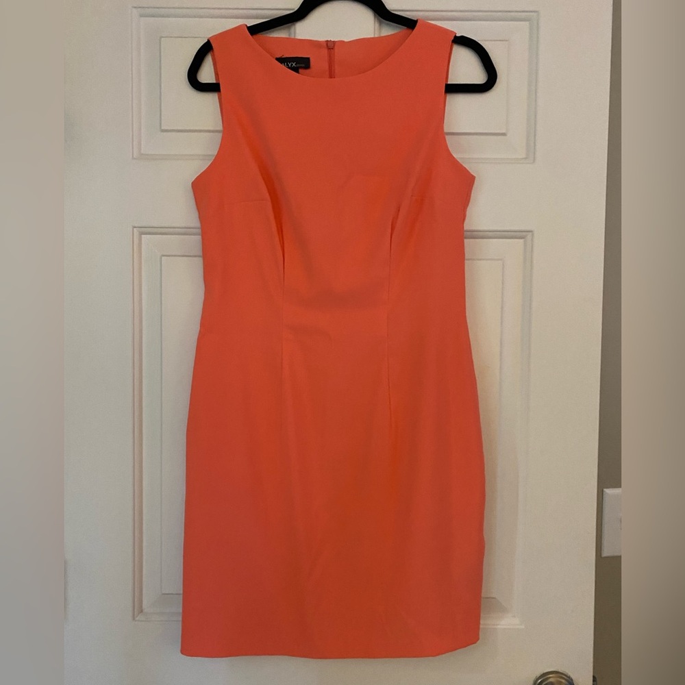 Elegant Coral Sleeveless Dress